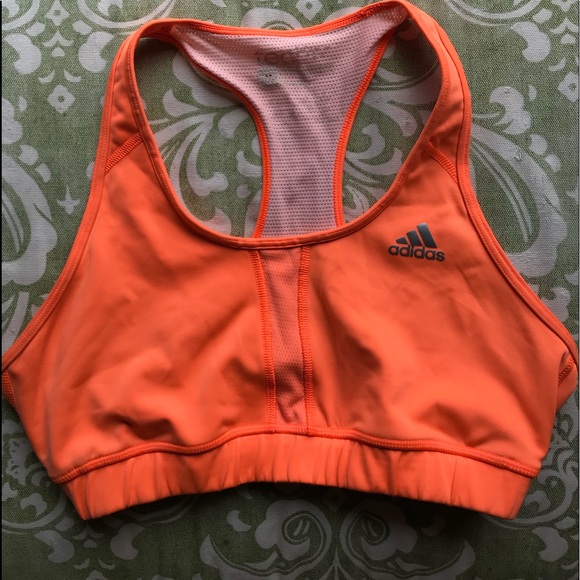 Neon orange TECHFIT sports bra - Picture 2 of 3